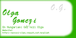 olga gonczi business card